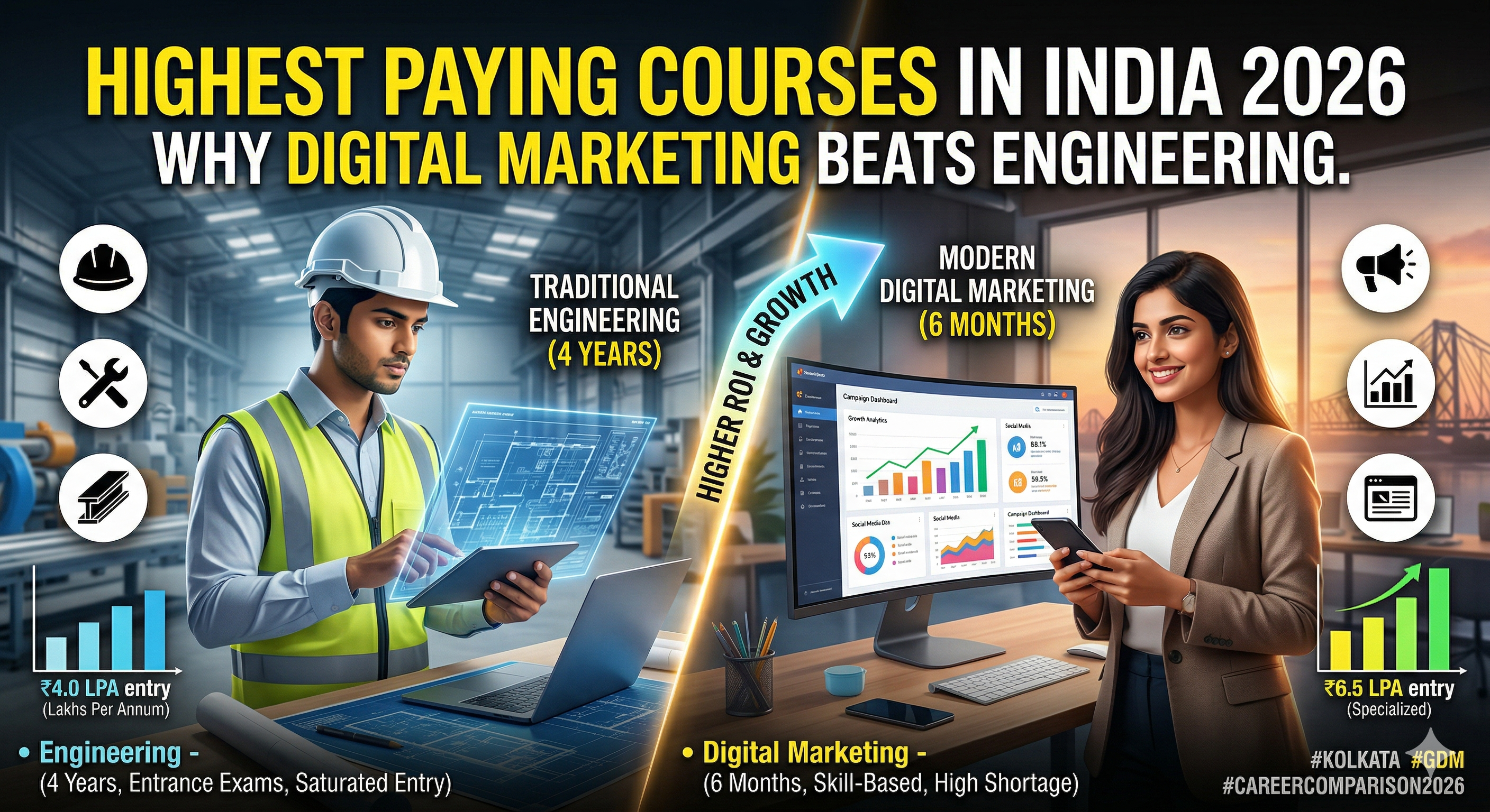 The Highest Paying Courses in India for 2026: Why Digital Marketing is Beating Engineering
